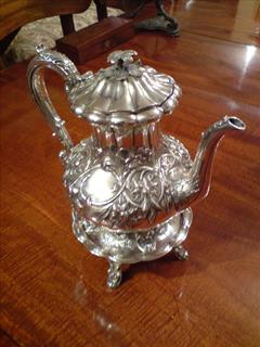 George IV period antique silver coffee pot1.jpg
